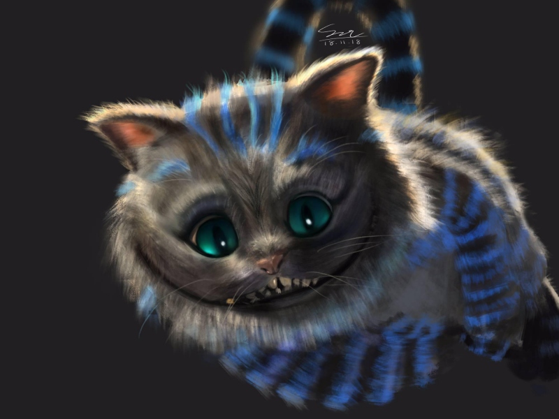 蚂蚁绘:柴郡猫-插画/手绘作品欣赏