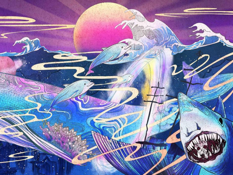 蚂蚁绘:海洋保护-插画/手绘作品欣赏