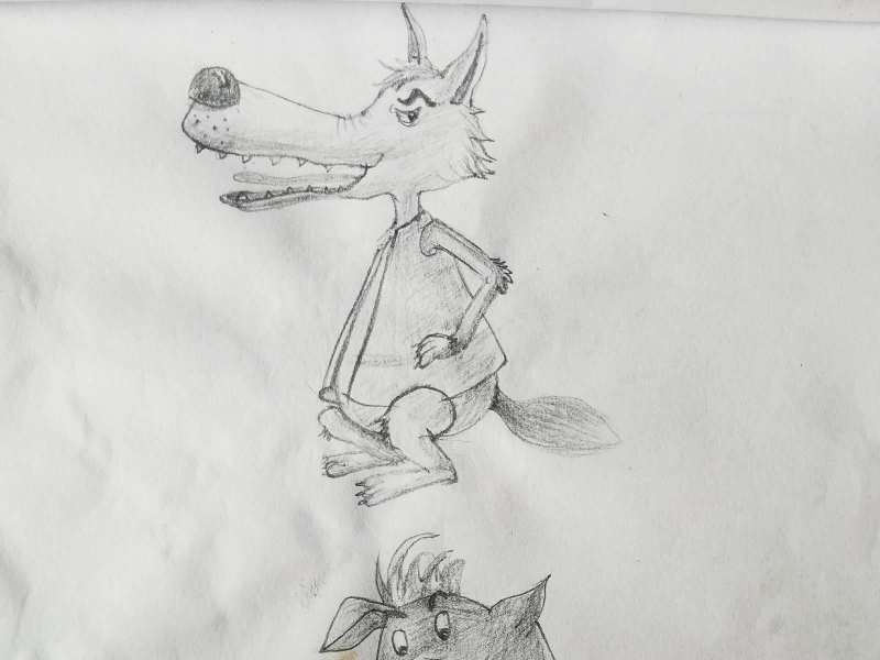 蚂蚁绘:大灰狼-插画/手绘作品欣赏
